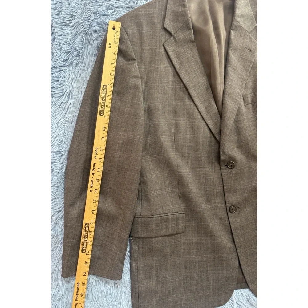 Pronto Uomo Suit Mens 46R Gray 100% Wool Pleated Pants Measure 36 Minor Flaws